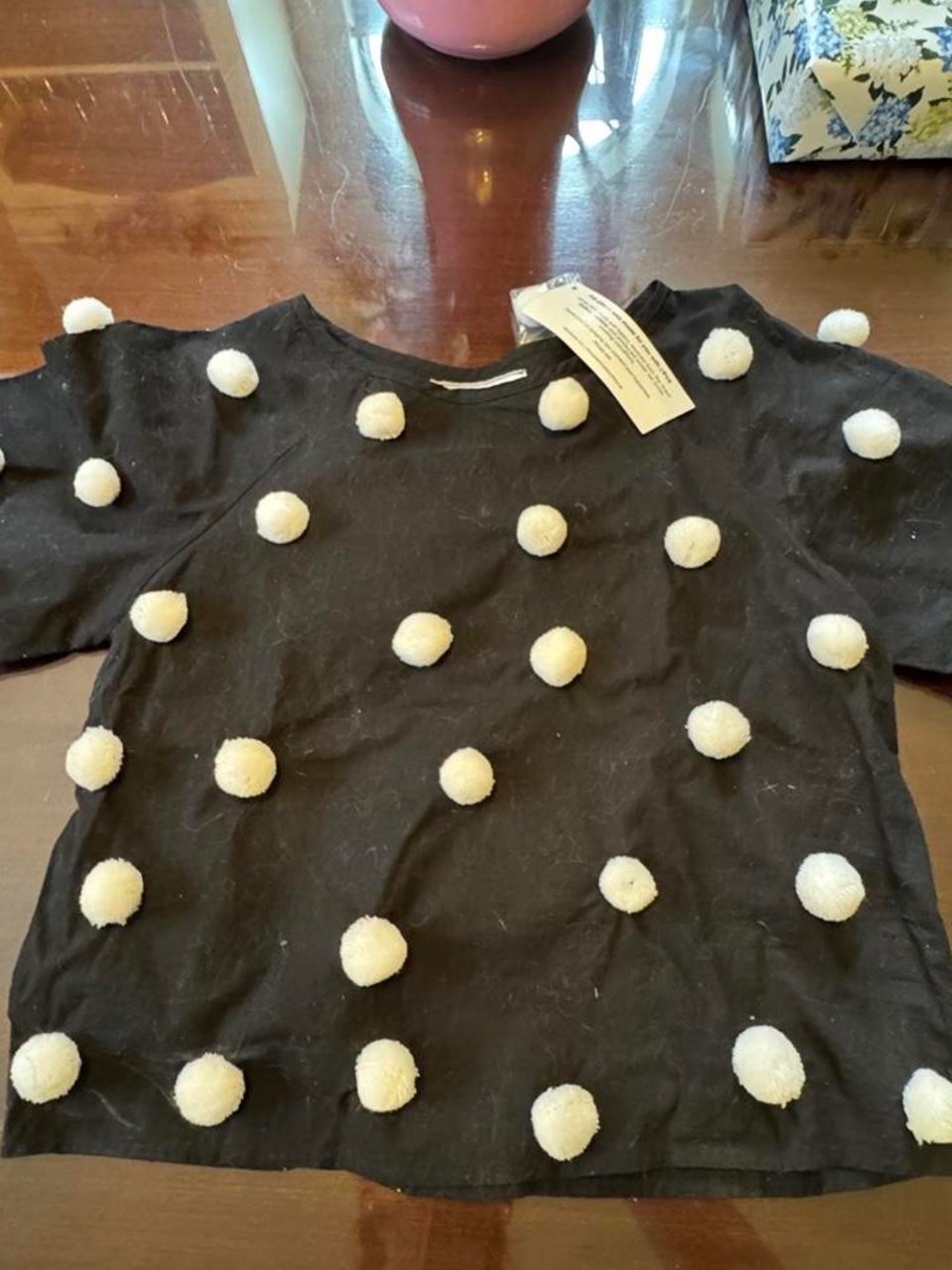 Pitusa RARE Black Pom Pom Shirt